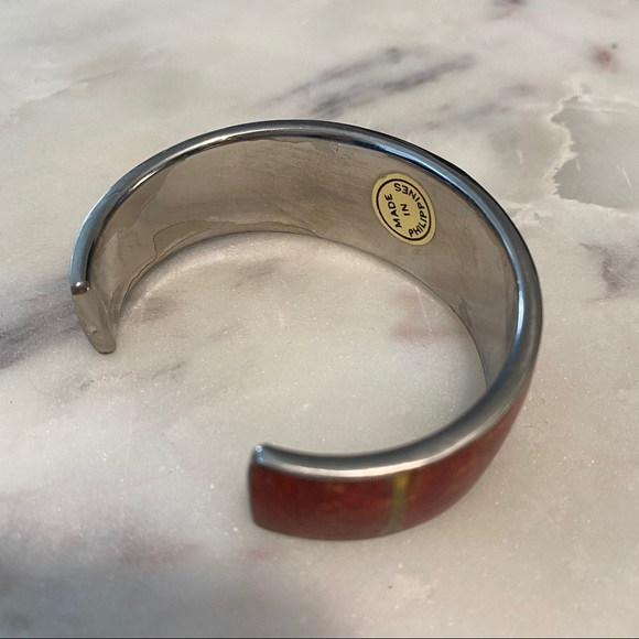 Hummingbird Bracelet- Philippines Handmade antique vintage Gold Abalone silver - Picture 6 of 6